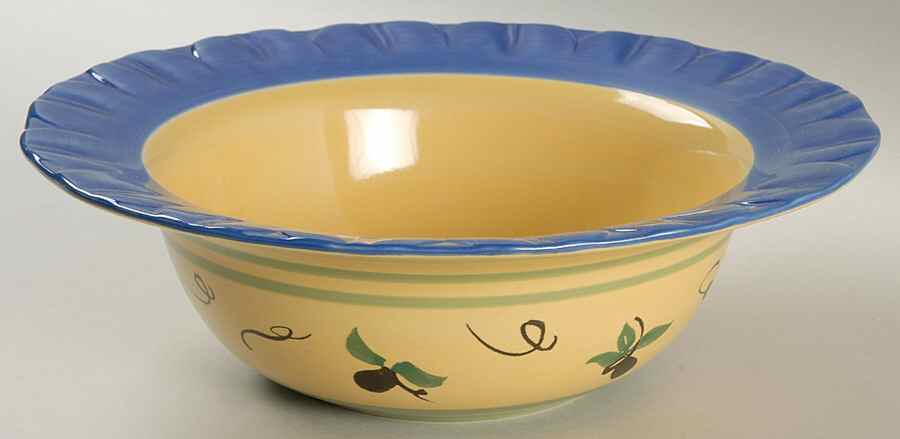 Pistoulet 28 Oz Round Flower Serving Bowl by Pfaltzgraff-1