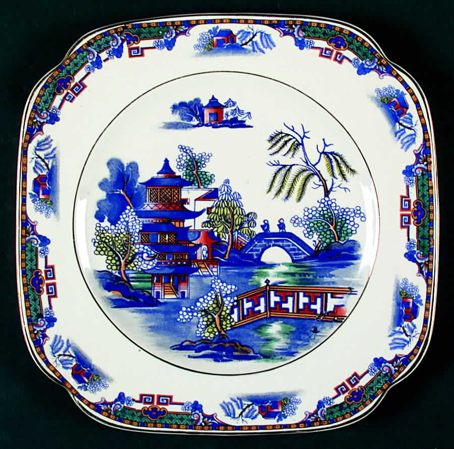Ye Olde Willow Square Luncheon Plate by Parrott & Co-1