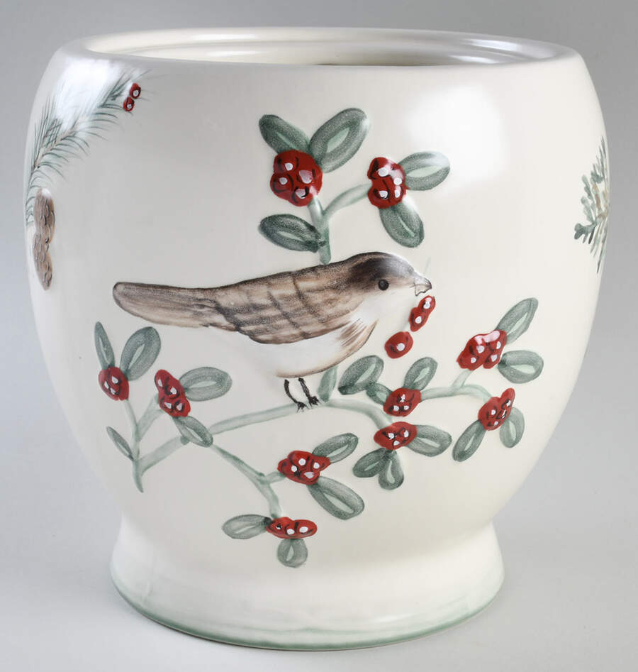 Winterwood (Canvas Tan) Cookie Jar No Lid by Pfaltzgraff-1