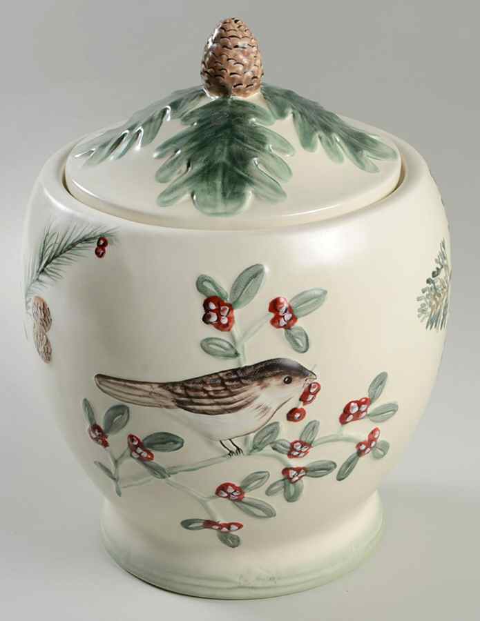 Winterwood (Canvas Tan) Cookie Jar & Lid by Pfaltzgraff-1