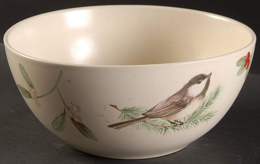 Winterwood (Canvas Tan) 9" Salad Serving Bowl by Pfaltzgraff-1