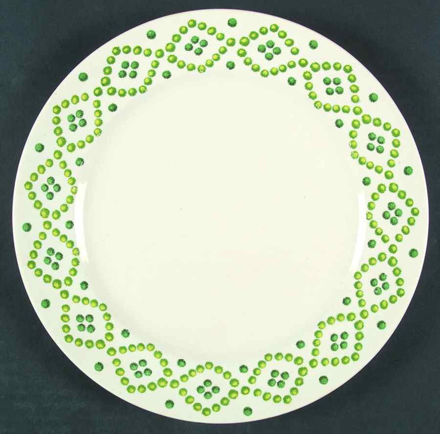 Candlewick Green Luncheon Plate by Pope Gosser-1