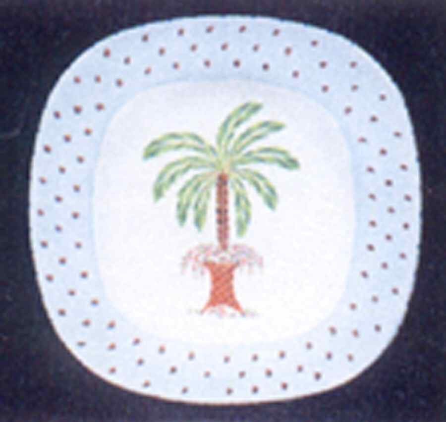 Palmetto 11'' Square Dish by Presenttense-1