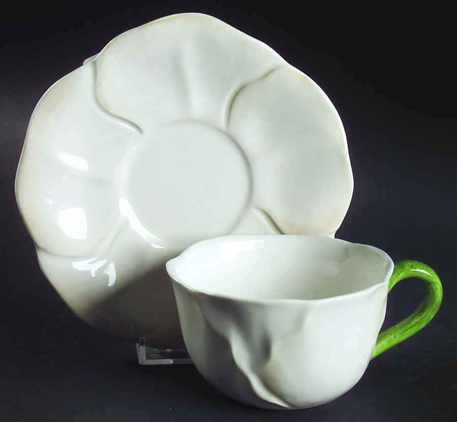 Magnolia Flat Cup & Saucer Set by Presenttense-1
