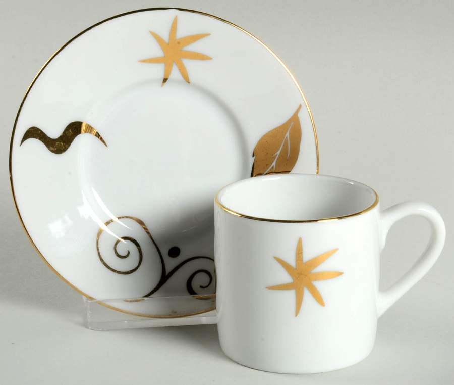 PER34 Flat Demitasse Cup & Saucer Set by Pier 1-1