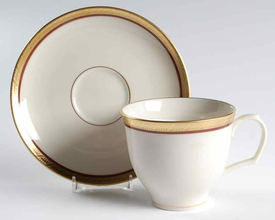 Dominique Regal Flat Cup & Saucer Set by Pickard-1