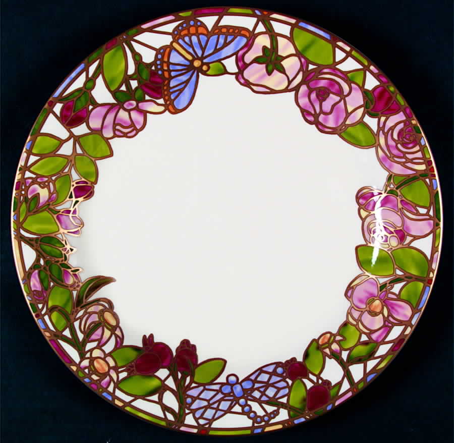 Seasons of A Rose Dinner Plate by Pickard-1