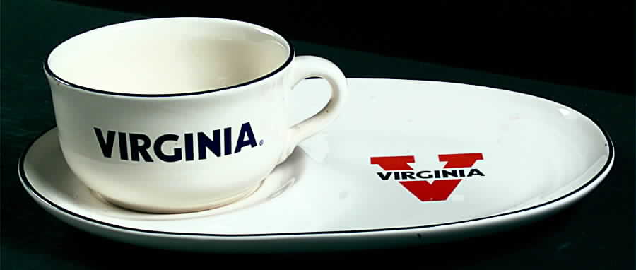 University of Virginia Snack Tray & Soup Mug Set by Pfaltzgraff-1