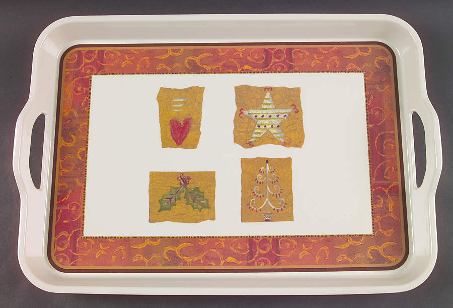 Holiday Spice Handled Melamine Tray by Pfaltzgraff-1