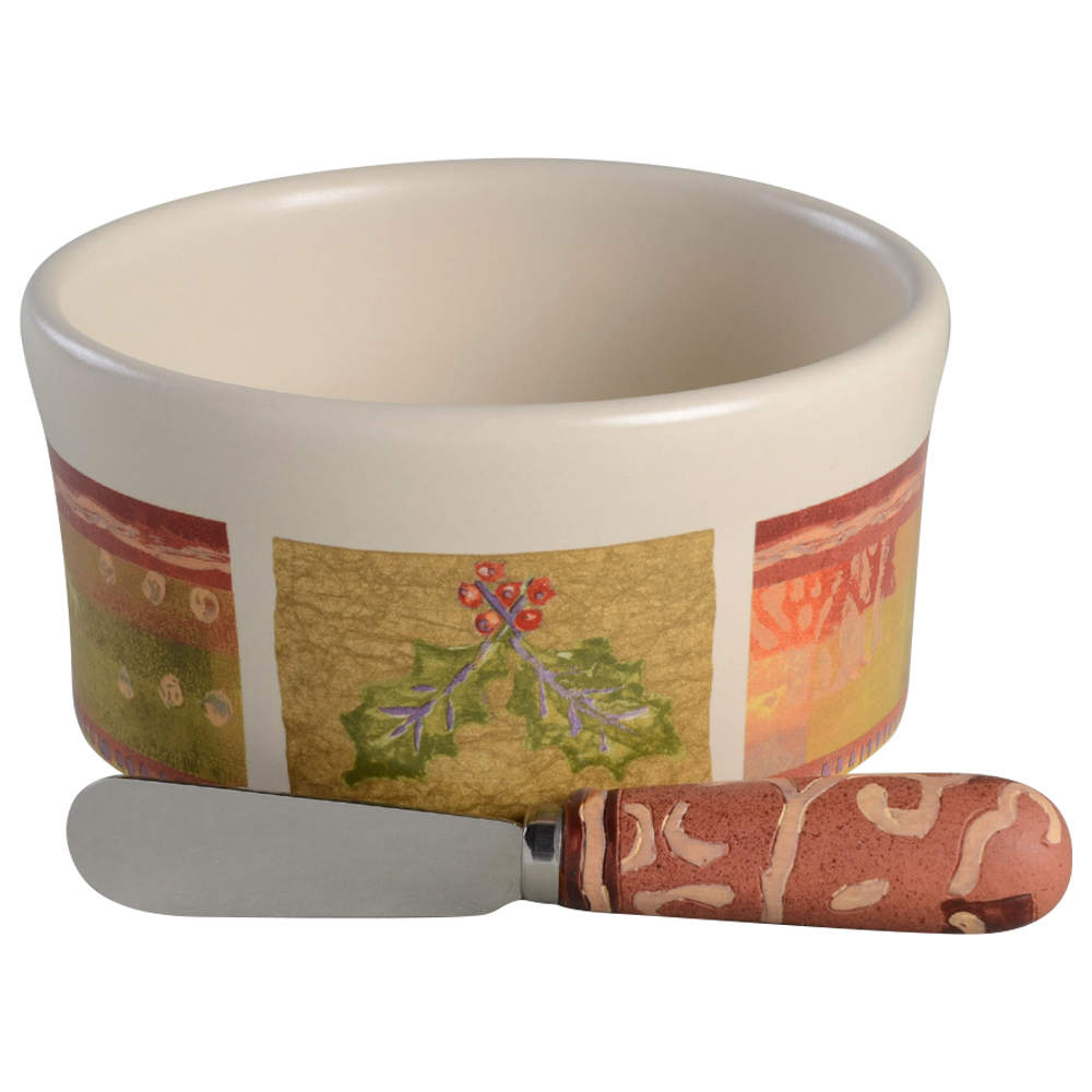 Holiday Spice Dip Bowl & Spreader Set by Pfaltzgraff-1