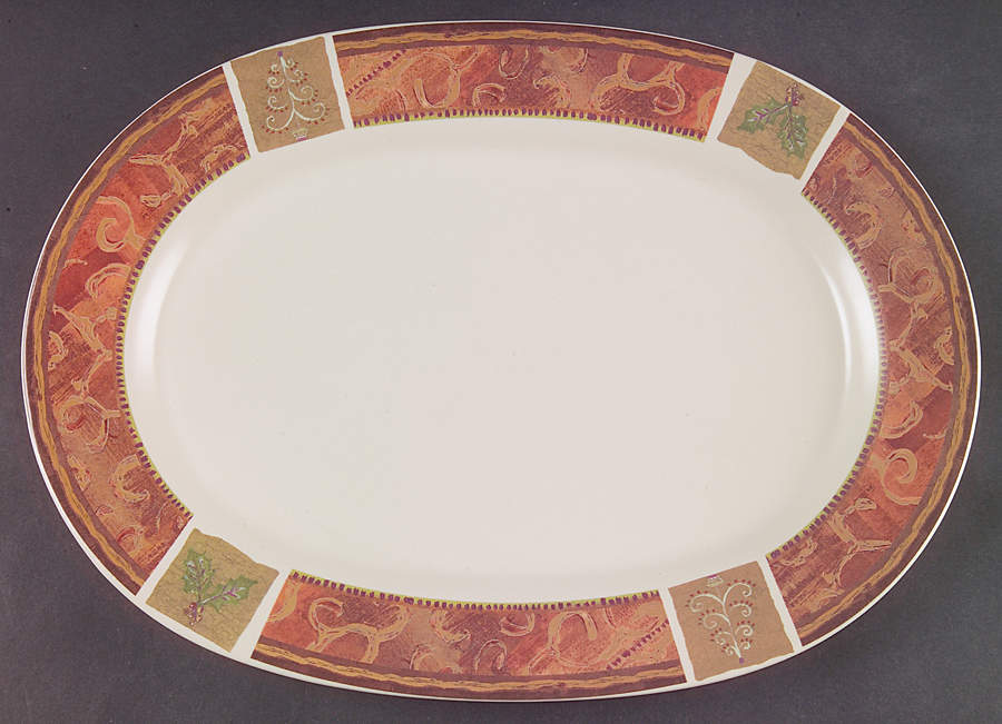 Holiday Spice 14" Oval Serving Platter by Pfaltzgraff-1
