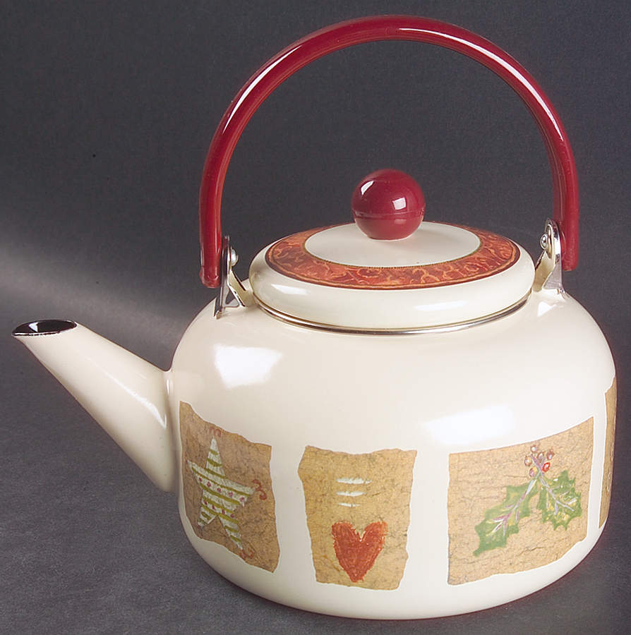 Holiday Spice Metal Kettle & Lid by Pfaltzgraff-1
