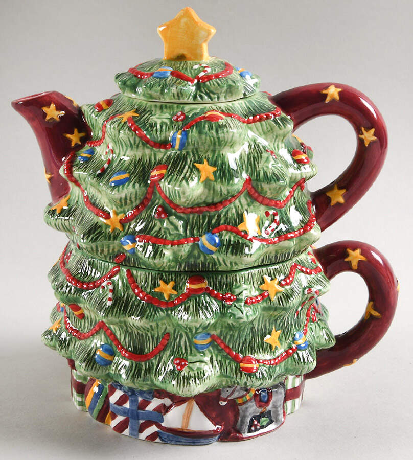 Christmas Story Individual Teapot & Lid with Cup by Portmeirion-1