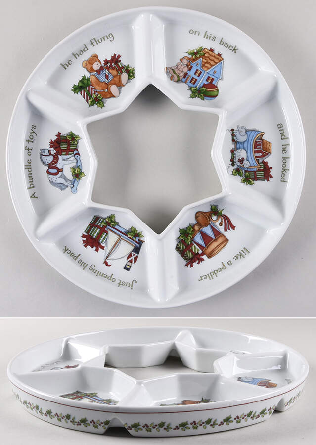 Christmas Story 2 Pc Chip & Dip-Plate/Star Bowl by Portmeirion-1