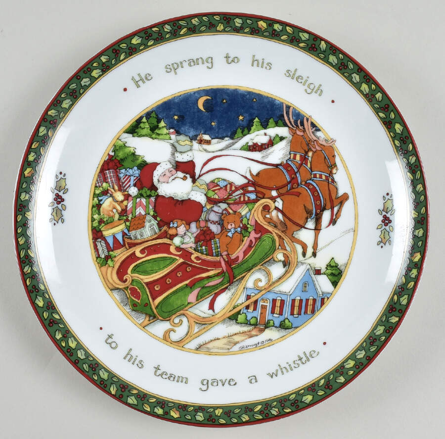 Christmas Story Cake Plate by Portmeirion-1
