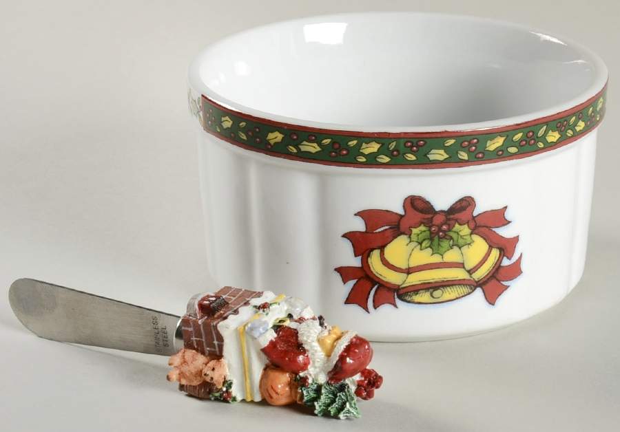 Christmas Story Dip Bowl & Spreader Set by Portmeirion-1