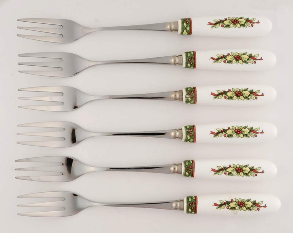 Christmas Story Pastry Fork - Set of 6 by Portmeirion-1