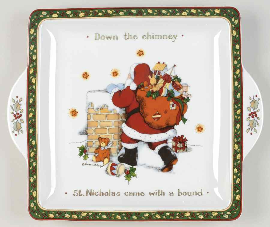 Christmas Story 12" Square Serving Platter by Portmeirion-1