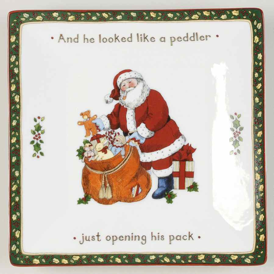 Christmas Story 7" Square Plate by Portmeirion-1