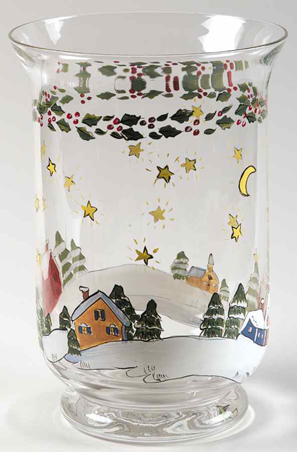 Christmas Story 1-Piece Hurricane Candle Lamp by Portmeirion-1