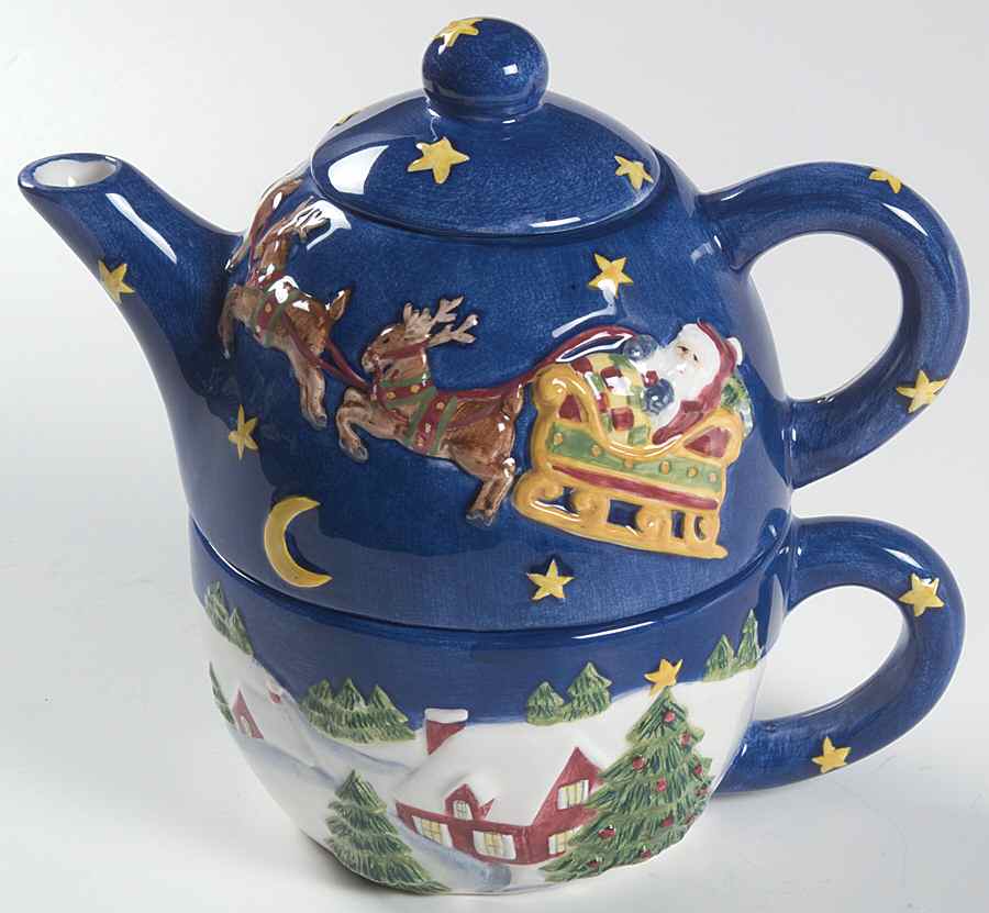Christmas Story Individual Teapot & Lid with Cup by Portmeirion-1