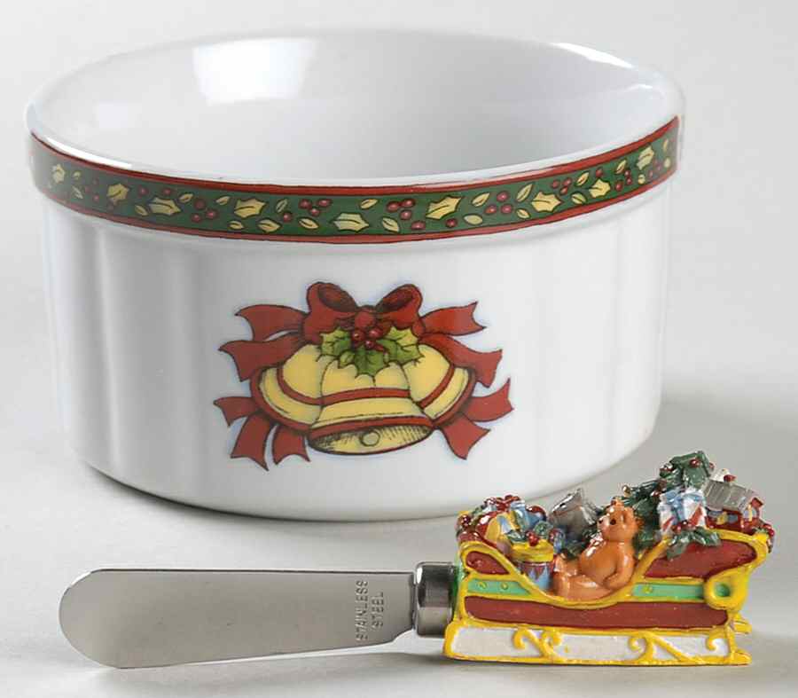 Christmas Story Dip Bowl & Spreader Set by Portmeirion-1