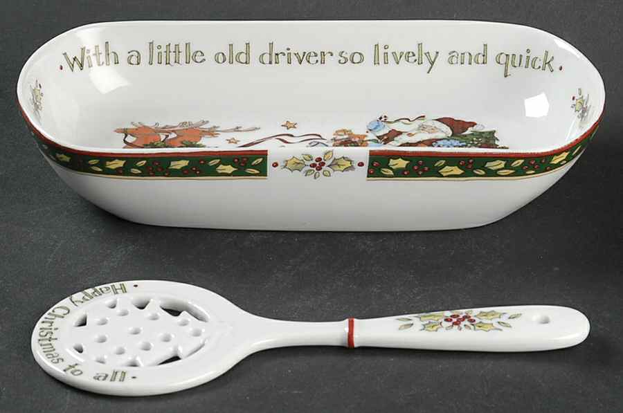 Christmas Story Cranberry Bowl & Server by Portmeirion-1