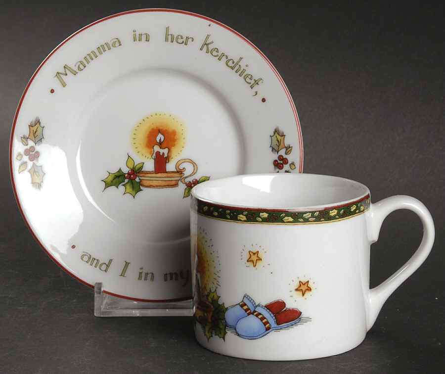 Christmas Story Espresso Cup and Saucer Set by Portmeirion-1