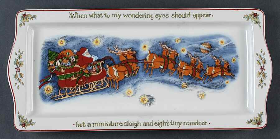 Christmas Story Server-Rectangular/3pt-Tray by Portmeirion-1
