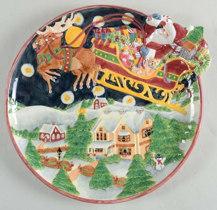 Christmas Story 14" Round Platter by Portmeirion-1