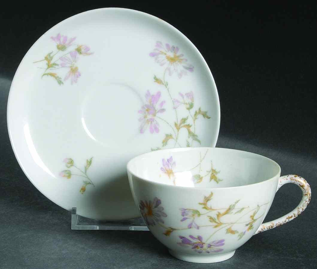 POY375 Flat Cup & Saucer Set by Jean Pouyat-1