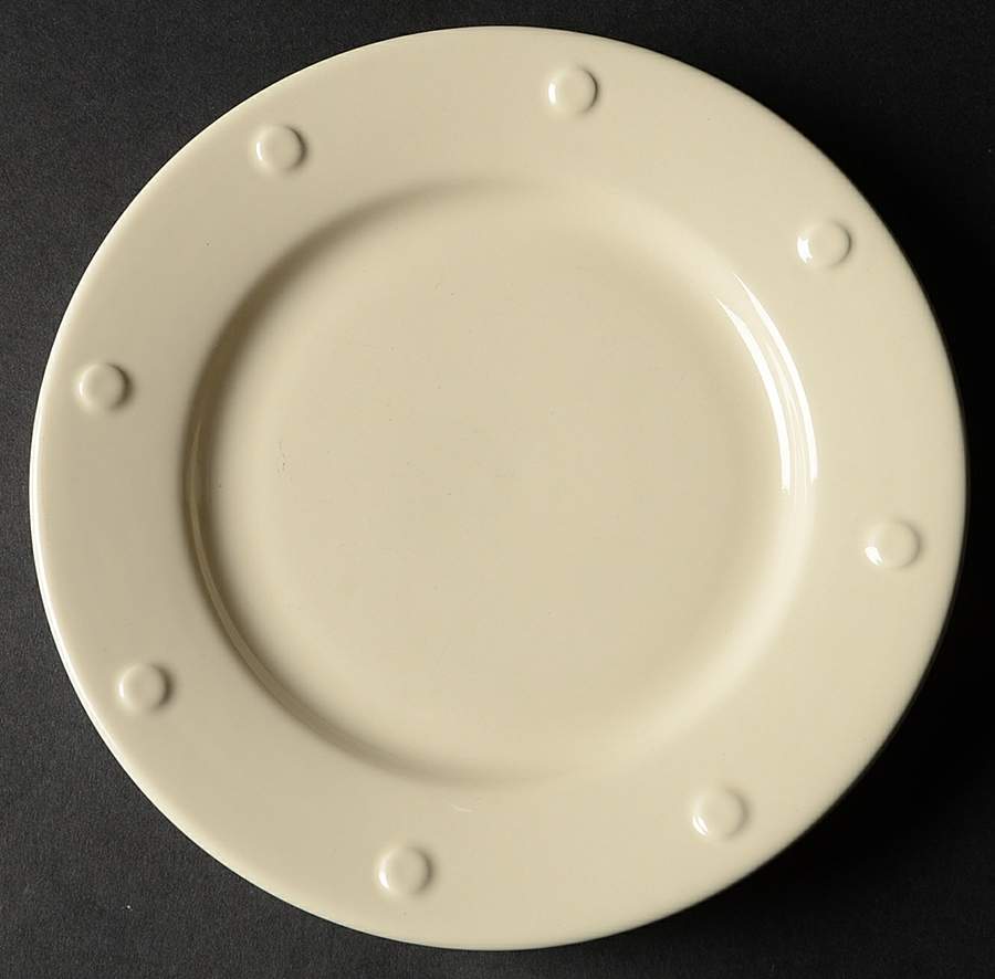 Dana Cream (Smooth) Salad Plate by Pottery Barn China-1