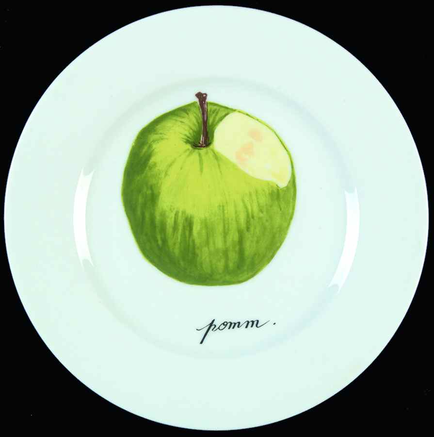 Apple Canape Plate by Porcelaine de Sologne-1