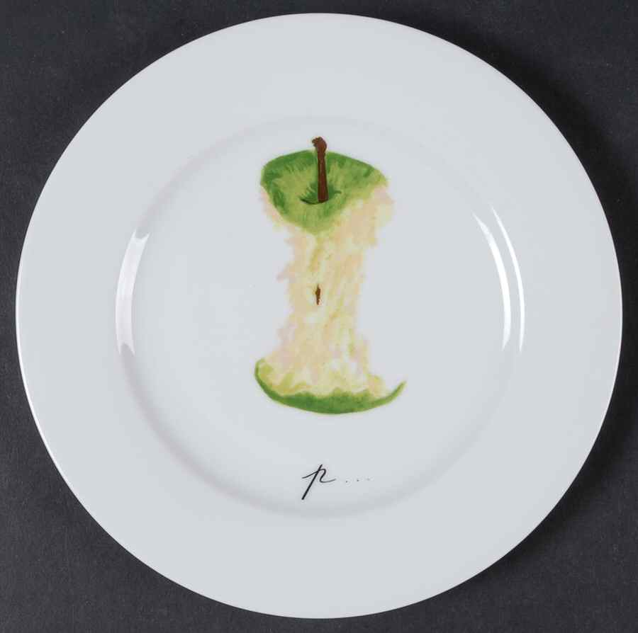 Apple Canape Plate by Porcelaine de Sologne-1