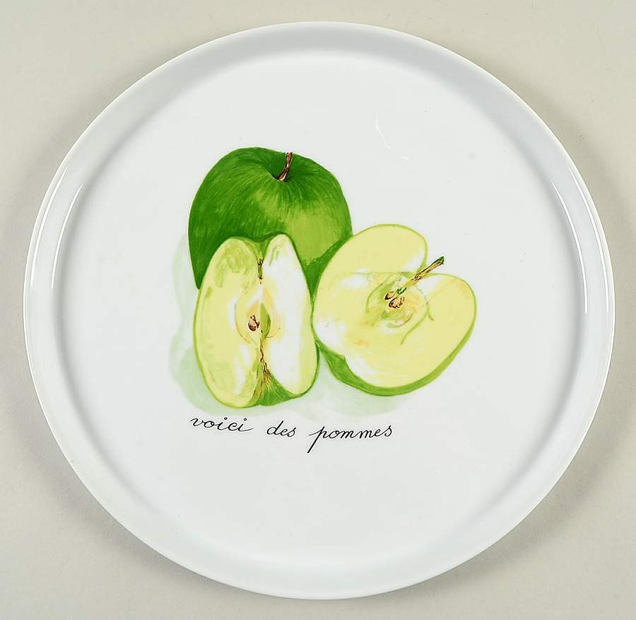 Apple 12" Chop Plate (Round Platter) by Porcelaine de Sologne-1