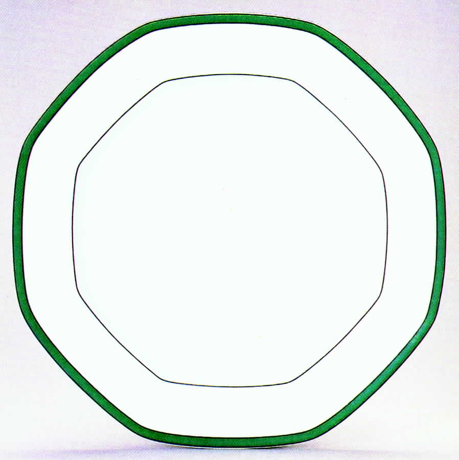 Bleu Canard (Multisided) Dinner Plate by Porcelaine Lafarge-1