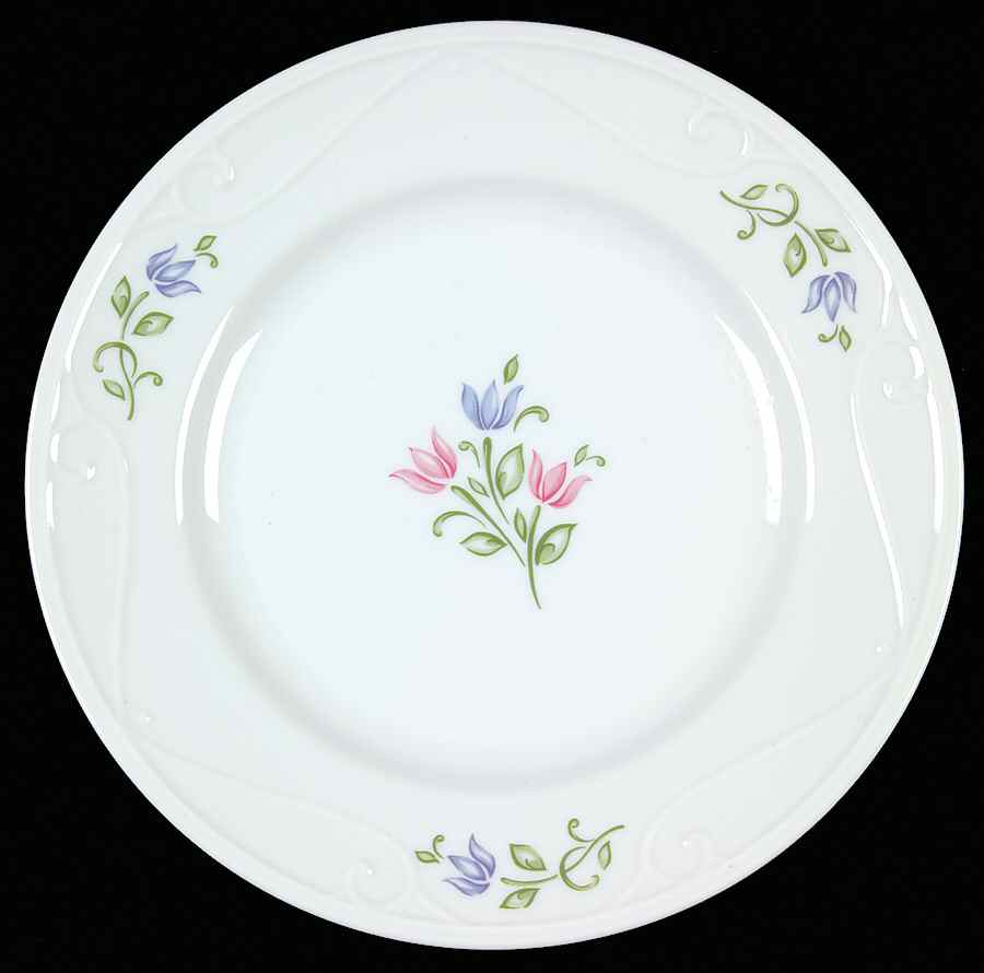 Floral Accent Salad/Dessert Plate by Princess House-1