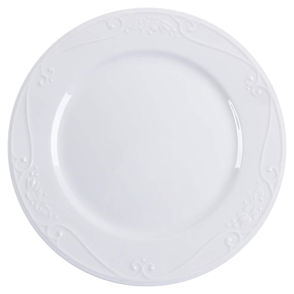Veranda White Dinner Plate by Princess House-1