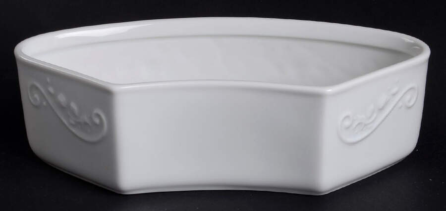 Veranda White 1 Side Dish for 6pc Entertaining Set by Princess House-1