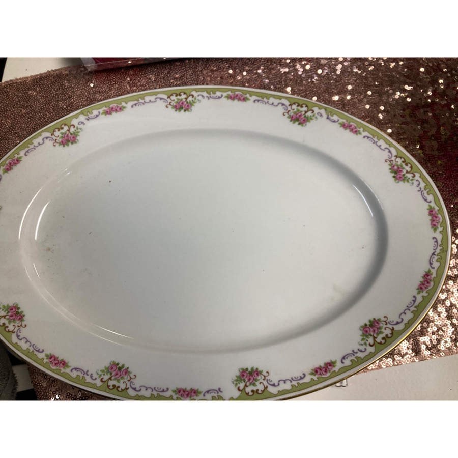 2036 14" Oval Serving Platter by Porcelain Union-1