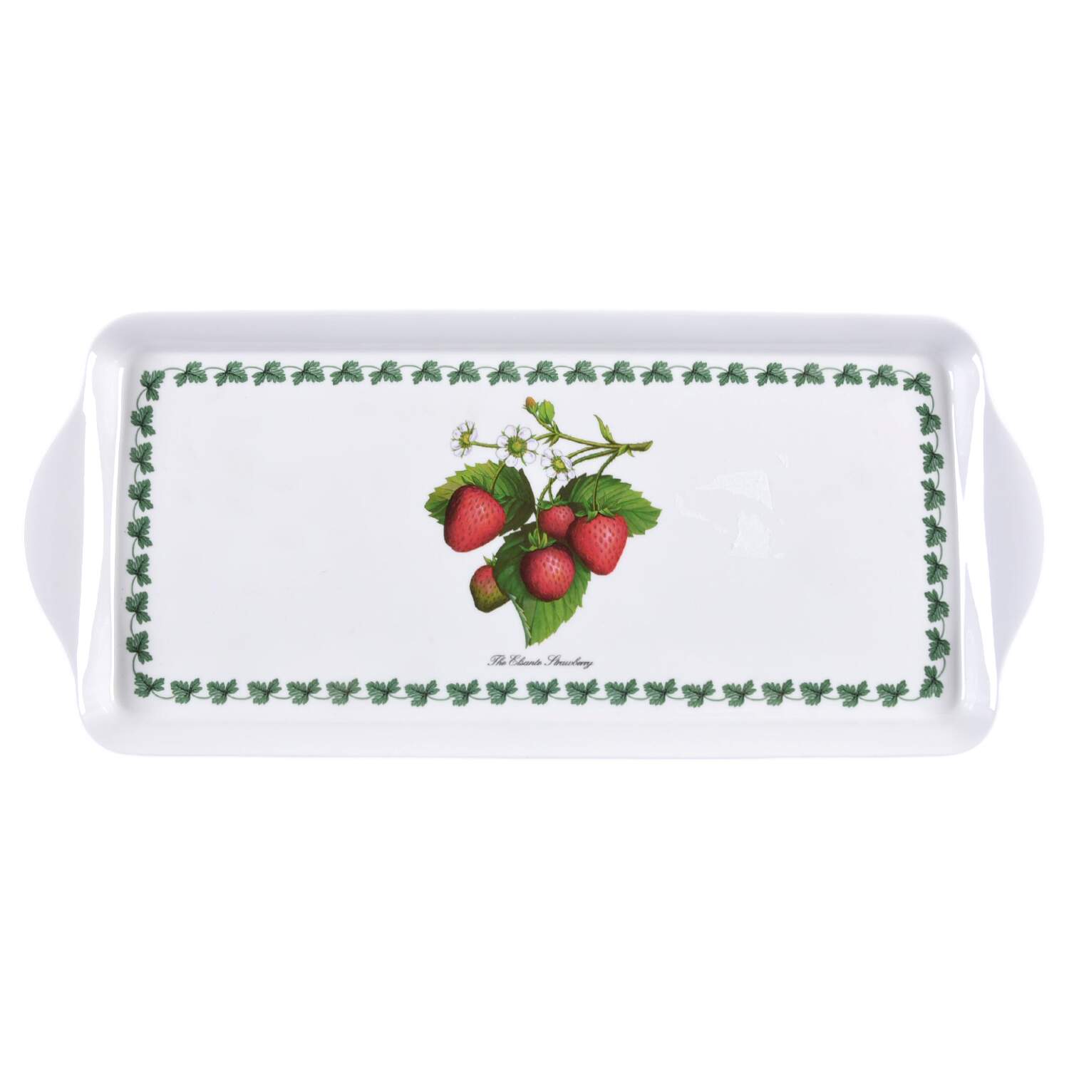 Strawberry Fair 15" Handled Melamine Serving Tray by Portmeirion-1