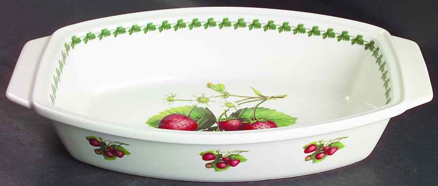 Strawberry Fair Handled Oval Deep Baker by Portmeirion-1