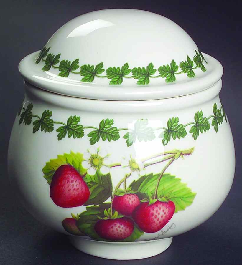Strawberry Fair Sugar Bowl & Lid by Portmeirion-1
