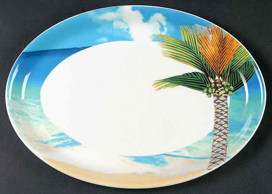 Paradisio 13" Oval Steak Platter by Portmeirion-1