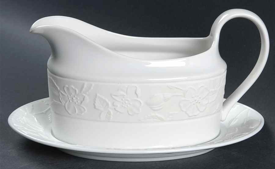 Ice Rose Gravy Boat & Underplate by Portmeirion-1