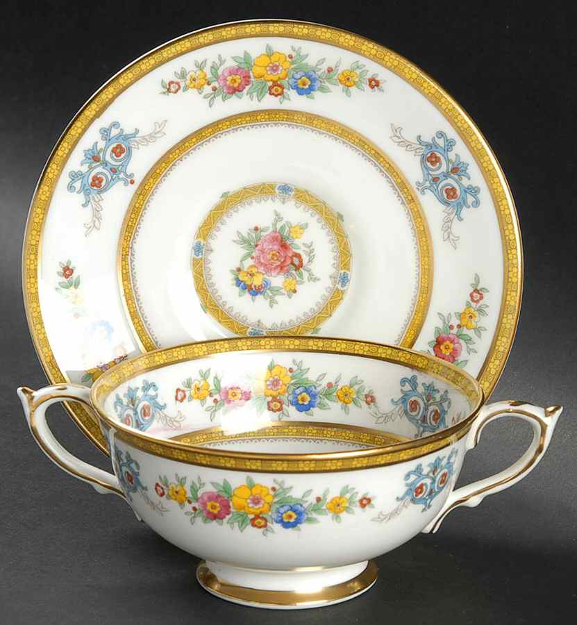 A286 Footed Cream Soup Bowl & Saucer Set by Paragon-1