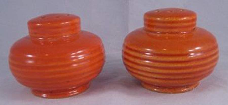 Hostess Ware Red Salt & Pepper Set by Pacific Clay-1