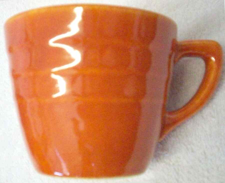 Hostess Ware Apricot Flat Cup by Pacific Clay-1