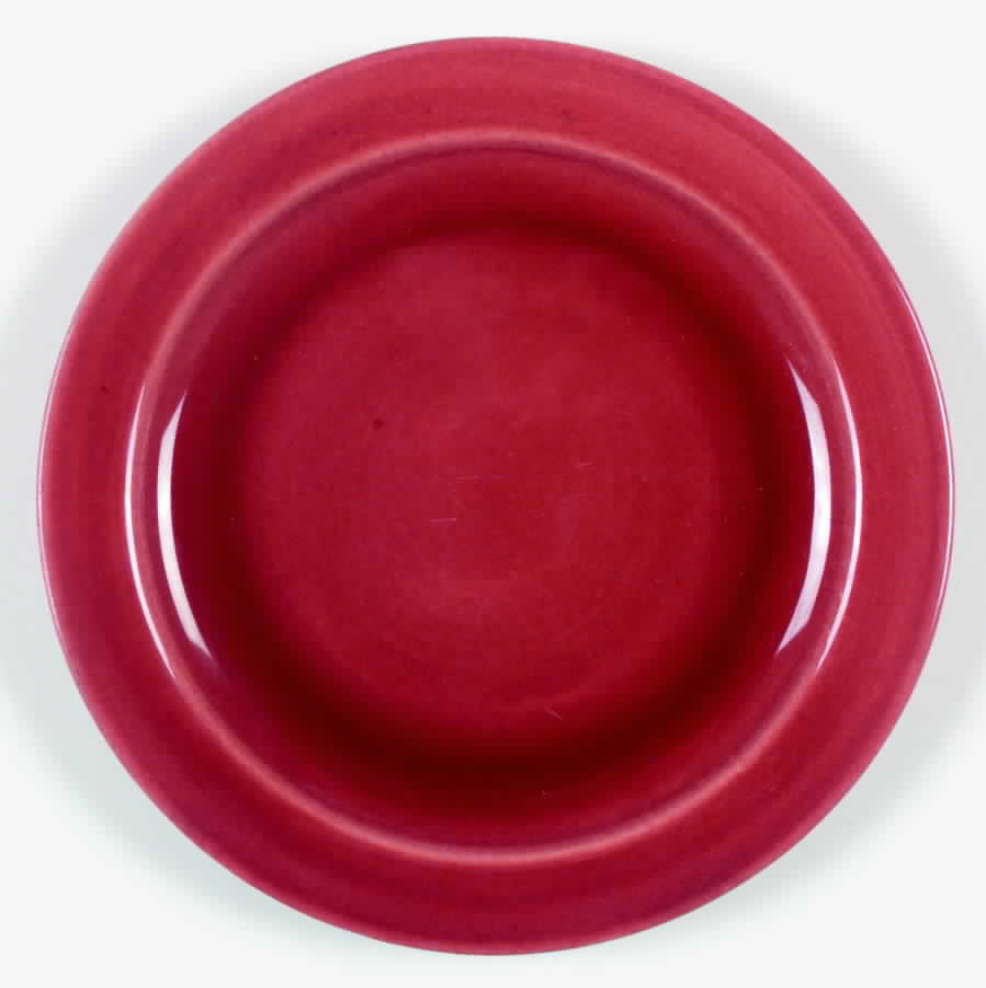Coralitos Maroon Bread & Butter Plate by Pacific Clay-1