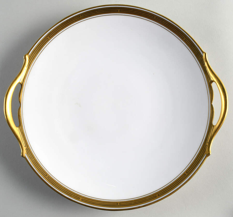 PIC45 Coupe Handled Cake Plate by Pickard-1